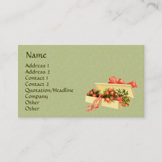 kunstbox van het Visitekaartje van Rozen (Voorkant)