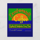 KunstBriefkaart met Excel Coffee Retro Label Briefkaart (Voorkant)