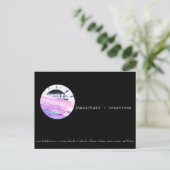 Kunstbriefkaart, zonsondergang overal briefkaart (Staand voorkant)