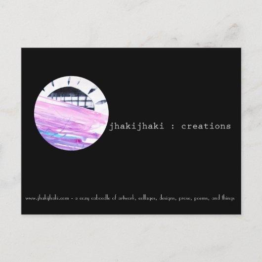 Kunstbriefkaart, zonsondergang overal briefkaart (Voorkant)