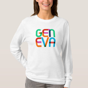 Kunstbrieven Pop Genève Zwitserland T-shirt