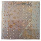 Kunstbruin grijs blauw industrieel "loft"-stijl tegeltje (Voorkant)