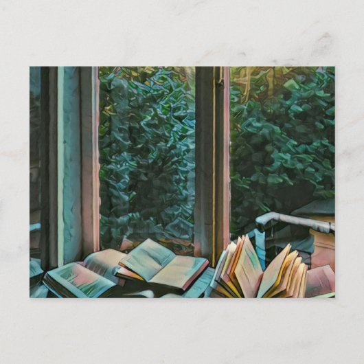 Kunstcadeau lezen briefkaart (Voorkant)