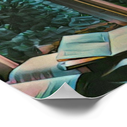 Kunstcadeau lezen poster (Hoek)