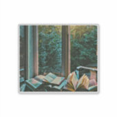 Kunstcadeau lezen sticker (Voorkant)