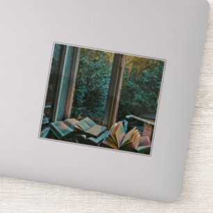 Kunstcadeau lezen sticker