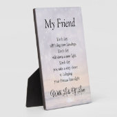 Kunstcadeau voor Friend Love and Enmoegement Poem Fotoplaat (Zijkant)