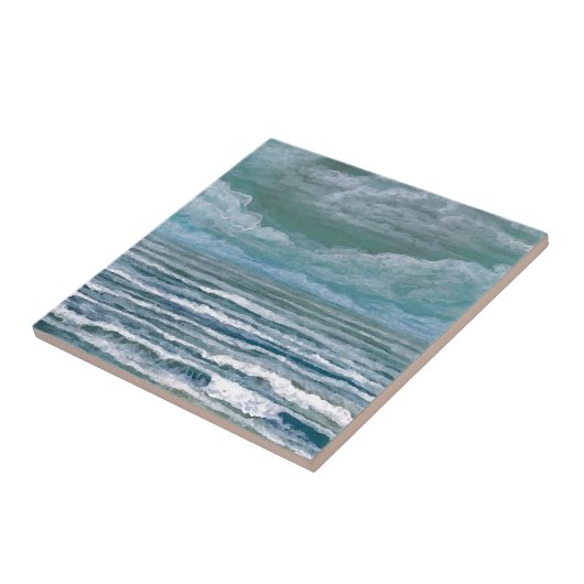 Kunstcadeaus voor Zee en oceaanschilders opgeroerd Tegeltje (Zijkant)