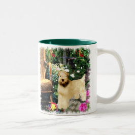Kunstcadeautjes met zachte beklede wieltjes tweekleurige koffiemok
