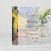 Kunstcafé in de avondacademie kaart (Staand voorkant)