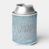 Kunstcanvas blauwe textuur blikjeskoeler (Blikje Voorkant)