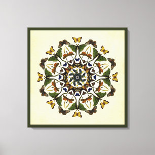 Kunstcanvas met gevlekte aardvlinder Kaleidoscope Canvas Afdruk