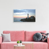 Kunstcanvas met vuurtoren van Portland Canvas Afdruk (Insitu (Woonkamer))