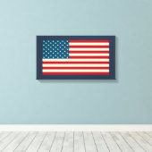 Kunstcanvasprint Amerikaanse vlag Canvas Afdruk (Insitu (Houten vloer))