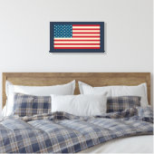 Kunstcanvasprint Amerikaanse vlag Canvas Afdruk (Insitu (Slaapkamer))