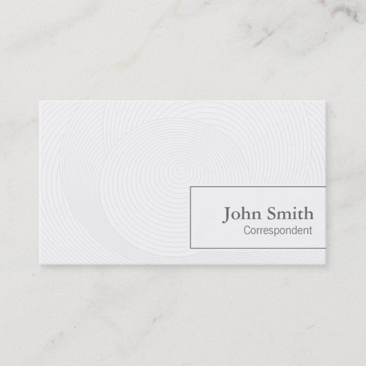 Kunstcirkels corresponderend Visitekaartje (Voorkant)