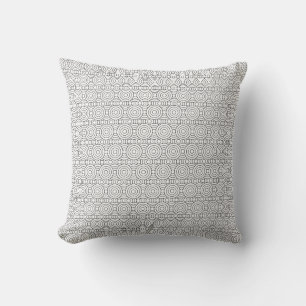 Kunstcirkels voor zwarte en witte lijnen kussen