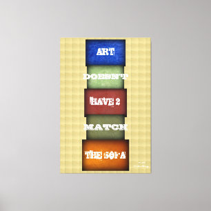 Kunstcitaat 3 genoemd en ondertekend canvas afdruk