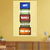 Kunstcitaat 3 genoemd en ondertekend canvas afdruk (Insitu (Woonkamer))