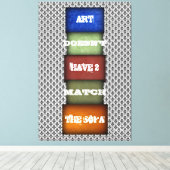 Kunstcitaat genoemd en ondertekend 2 canvas afdruk (Insitu (Houten vloer))