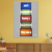 Kunstcitaat genoemd en ondertekend 2 canvas afdruk (Insitu (Woonkamer))