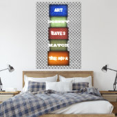 Kunstcitaat genoemd en ondertekend 2 canvas afdruk (Insitu (Slaapkamer))