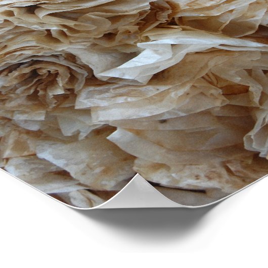 Kunstcoffiefiltersculptuur van glasvezel, gerecycl poster (Hoek)