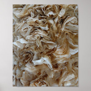 Kunstcoffiefiltersculptuur van glasvezel, gerecycl poster