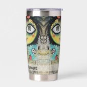 Kunstcollage dame 4 geïsoleerde drinkbeker (Links)