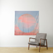 Kunstcollage met een mooie hemelzon wandkleed (In situ)