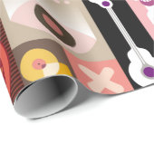 Kunstcollage, muzikale illustratie. Patchwo Cadeaupapier (Rol Hoek)