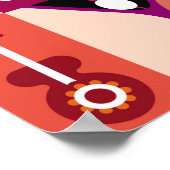 Kunstcollage, muzikale  illustratie. Patchwo Poster (Hoek)