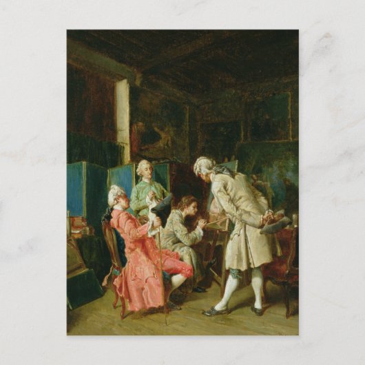 Kunstcritici, 1878 briefkaart (Voorkant)