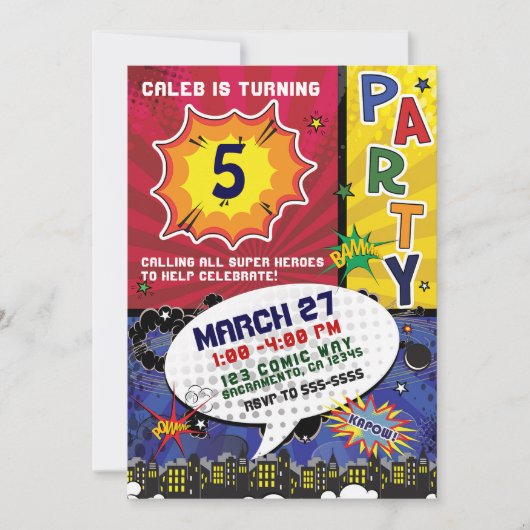 Kunstdag Pop komiek Kaart (Voorkant)