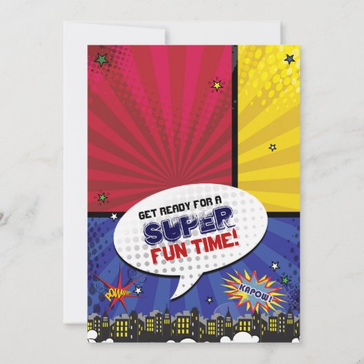 Kunstdag Pop komiek Kaart (Achterkant)