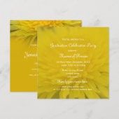 Kunstdandelion bloeiende gele graduatie kaart (Voorkant / Achterkant)