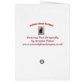 Kunstdanserende roze dragonfly (Achterkant)