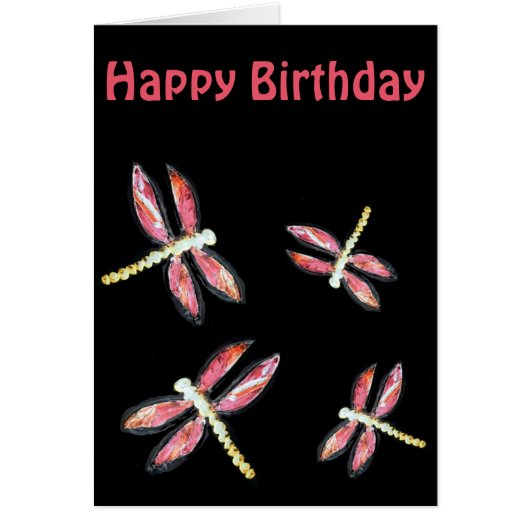 Kunstdanserende roze dragonfly (Voorkant)