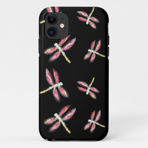 Kunstdanserende roze dragonfly iPhone 11 hoesje