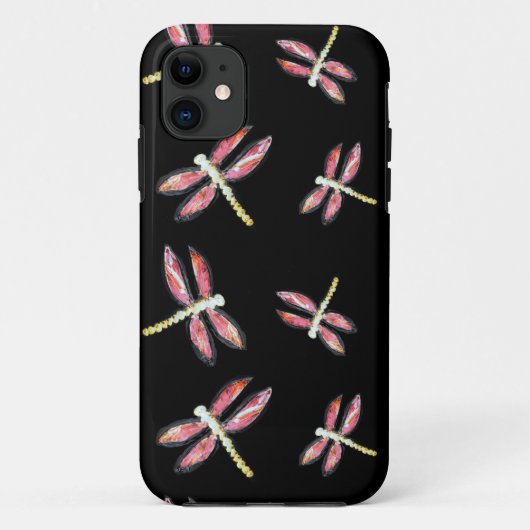 Kunstdanserende roze dragonfly Case-Mate iPhone case (Achterkant)