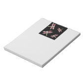 Kunstdanserende roze dragonfly notitieblok (Linkerzijde)