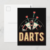  kunstdartboard 160 kunstspelers briefkaart (Voorkant / Achterkant)