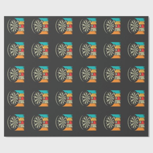 kunstdartboard Bullseye Arrow Dart Lovers Cadeaupapier (Vlak)
