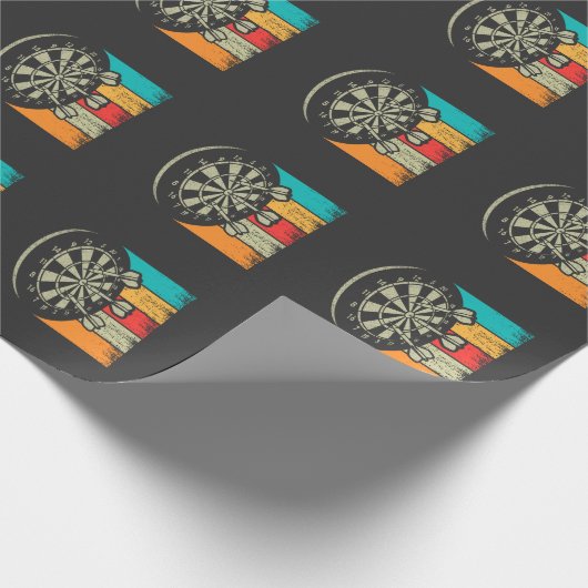 kunstdartboard Bullseye Arrow Dart Lovers Cadeaupapier (Hoek)