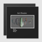 Kunstdealer gebroken pot magnetisch Visitekaartje (Voorkant / Achterkant)