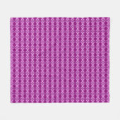 Kunstdebehang - paars en wit fleece deken (Voorkant (Horizontaal))