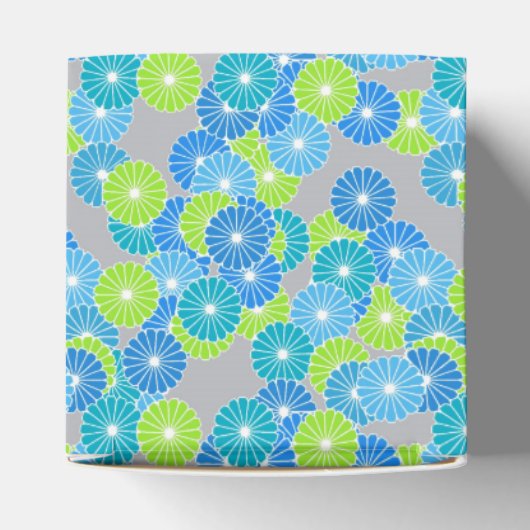 Kunstdebloem - blauw en kalkgroen bedankdoosjes (Bovenkant)