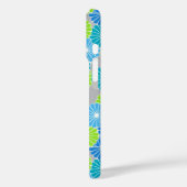 Kunstdebloem - blauw en kalkgroen Case-Mate iPhone case (Achterkant / Links)