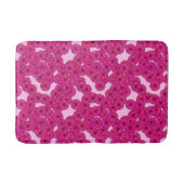 Kunstdebloem - magenta op roze badmat (Voorkant)
