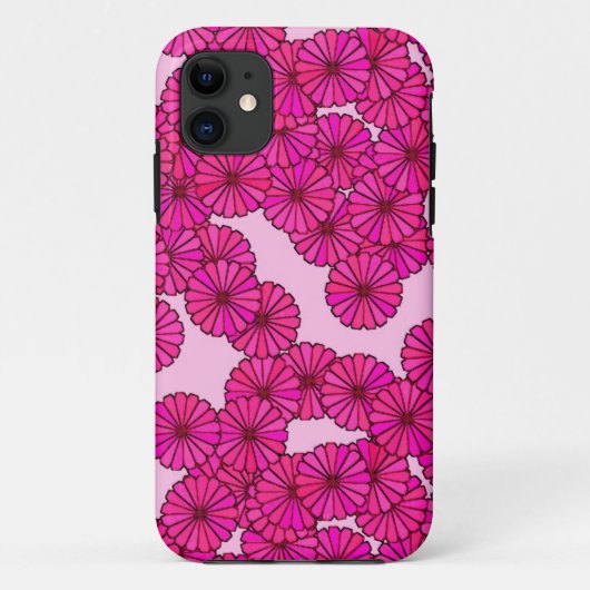 Kunstdebloem - magenta op roze Case-Mate iPhone case (Achterkant)